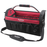 Tool bag with steel tubular handle for tools